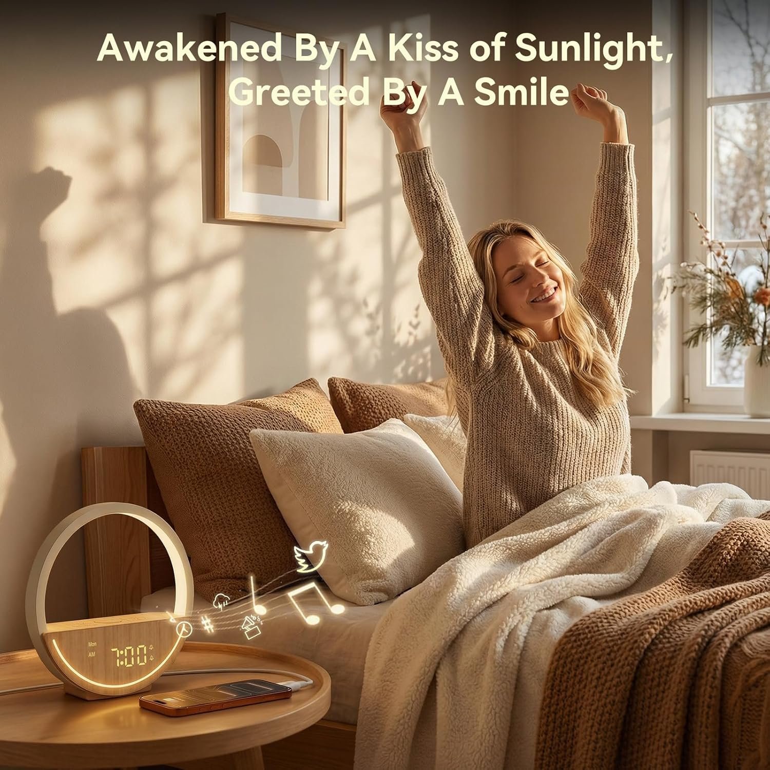 Vivilumens Wake Up Light Sunrise Alarm Clock